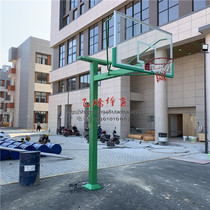  Outdoor standard basketball rack Outdoor adult buried basketball rack with tempered glass rebounds