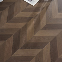 Personalized Walnut French Mid-Century Style Fishbone Pattern Herringbone Reinforced Composite Wooden Floor for Home Retro Wear-Resistant Manufacturer Store