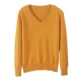 2018 thu đông mới áo len cashmere cổ chữ V của phụ nữ áo len màu rắn hoang dã áo len chui đầu áo len mỏng chạm đáy quần áo nữ