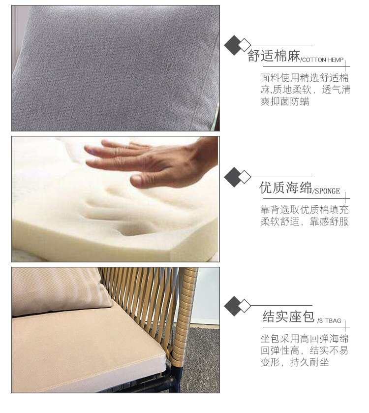 Bàn ghế ngoài trời mây Bắc Âu đồ nội thất sân giải trí ghế ăn ban công ghế mây thiết kế hiện đại cafe ngoài trời bộ bàn ghế cafe ngoài trời