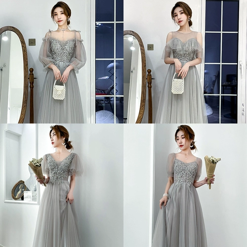 Платье подружки невесты, длинное зимнее вечернее платье для школьников, коллекция 2023, длина макси