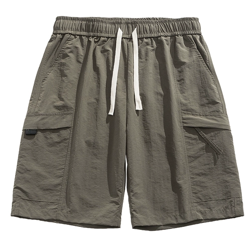 Шелковые летние шорты, трендовые тонкие штаны для отдыха, оверсайз