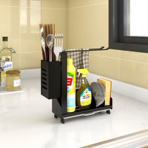 Disher rack kitchen supplies rack sponge drain storage dishcloth rag rack countertop storage artifact