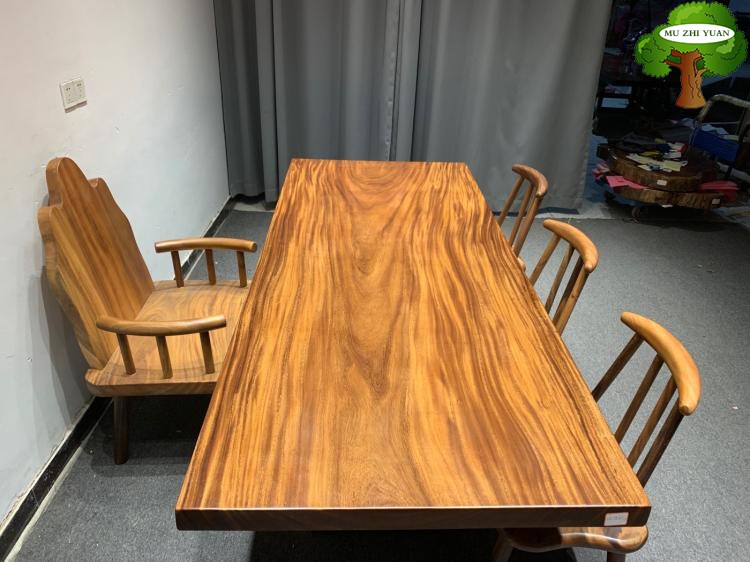 Walnut solid wood slab 233*97*6 3 full square side tea table dining table tea table desk conference table boss office