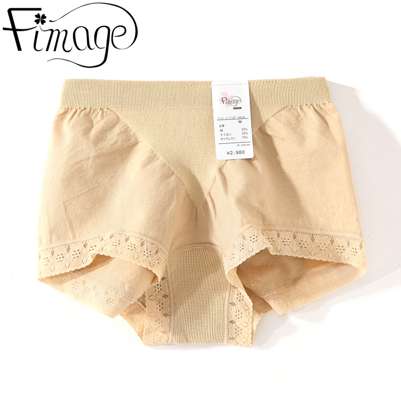 Fimage có một phụ nữ bông 裆 giữa eo tummy hip góc phẳng đồ lót bông vải sexy ren quần short