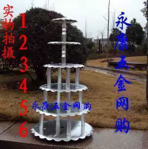 Baking tools 6 or 7 Layers four-pillar aluminum birthday wedding cake rack six-layer shelf birthday shelf