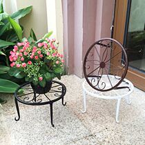 Wrought iron flower stand Single basin desktop simple floor-to-ceiling flower pot rack Indoor balcony living room green dill plant flower stand