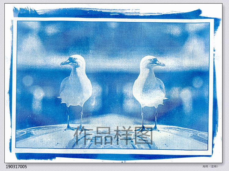 Classical Inphase method to sunburn original photographic work: seagull handcrafts to make vintage photos of vintage nostalgia