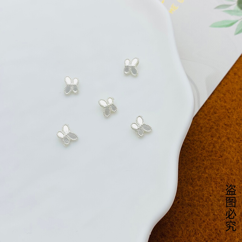 S925 Sterling Silver Lace Butterfly Spacer Beads Accessories DIY Handmade Beaded Braided Rope Bracelet Necklace Loose Beads Silver Accessories
