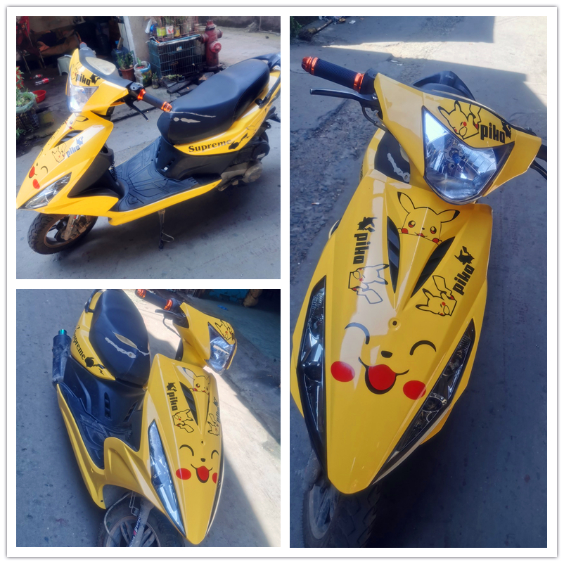 Ghost Fire Crust Generation Complete Car Shell Yellow Leather Kachu Cartoon Cartoon 7 Pieces Retrofit Shell