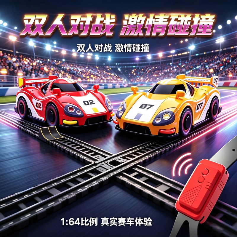 Gesture-Sensing Track Racing Dual-Player Competitive Race Track Sensor-Controlled Sports Car Boys' Educational Interactive Toy