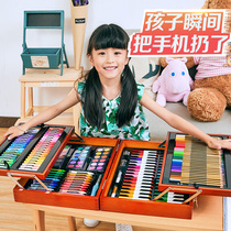 Ensemble doutils de peinture avancés pour enfants coffret cadeau avec pinceaux stylo aquarelle peinture artistique pour élèves du primaire cadeau danniversaire pour fille