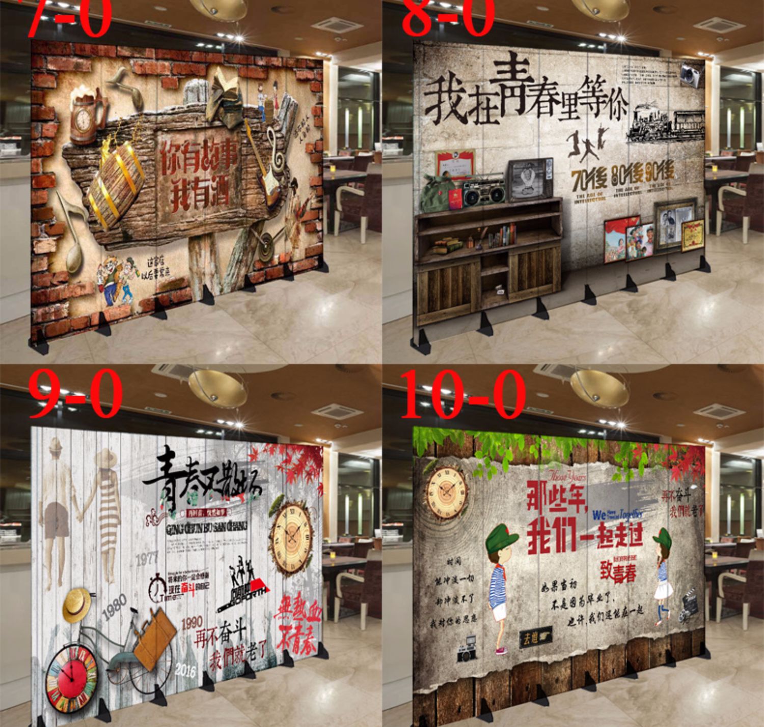Hoạt động đơn giản Màn hình retro châu Âu phòng khách hiên nhà hàng bar nhà hàng túi nhà hàng sáng tạo gấp di động - Màn hình / Cửa sổ bình phong vải