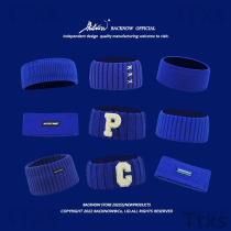 Klein blue hair band mesh red silk scarves 2021 New South Korean high sense sports wash face butterfly knot out