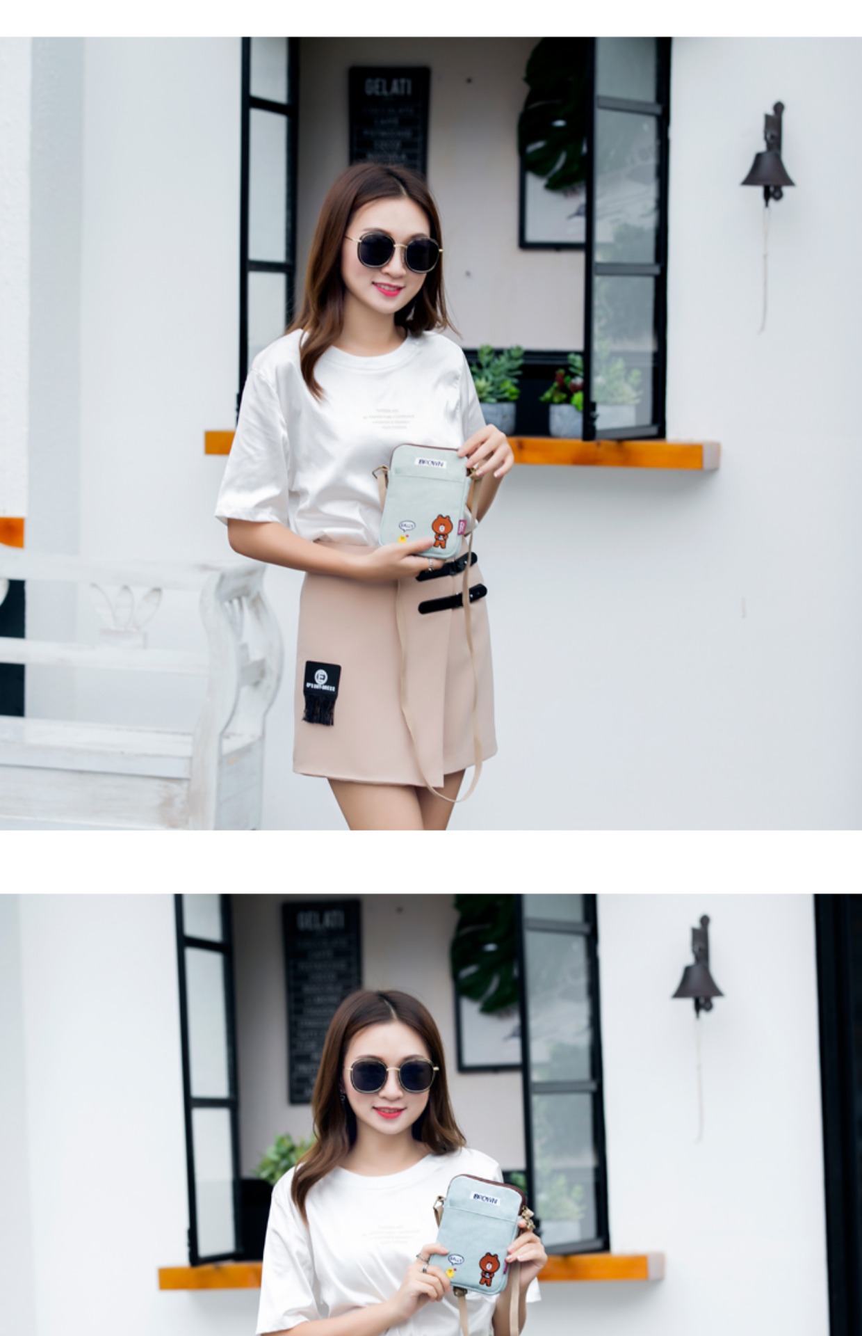 2019 mới Messenger điện thoại di động túi đeo chéo nữ đeo cổ điện thoại di động túi vải xu ví nữ túi mini dọc - Túi điện thoại túi đựng điện thoại chống nước