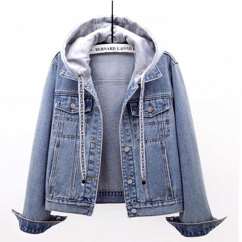 Light Blue Denim Jacket for Women with Detachable Hood, 2025 Spring and Autumn New Versatile Short Long-Sleeved Jacket Top Light Blue Denim Jacket for Women with Detachable Hood, 2025 Spring and Autumn New Versatile Short Long-Sleeved Jacket Top