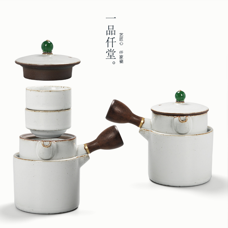 Yipin micky a pot of 2 # cup crack cup office travel tea set fair keller portable hand side of coarse pottery pot