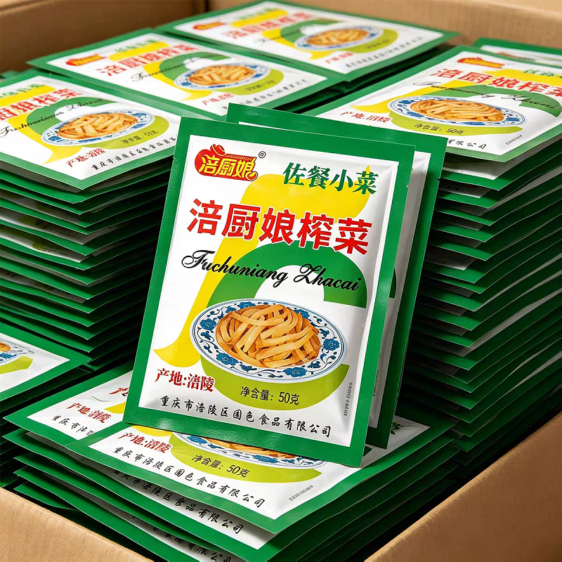 涪厨娘榨菜丝重庆特产腌制榨菜开胃咸菜下饭菜50g*10袋佐餐泡菜