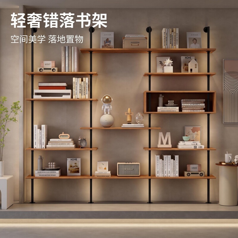 Bookshelf Against the Wall, Integrated Floor-To-Ceiling Storage Rack, Simple Living Room and Study Storage Rack, Wall-Mounted Display Rack on the Storage Cabinet Bookshelf Against the Wall, Integrated Floor-To-Ceiling Storage Rack, Simple Living Room and Study Storage Rack, Wall-Mounted Display Rack on the Storage Cabinet