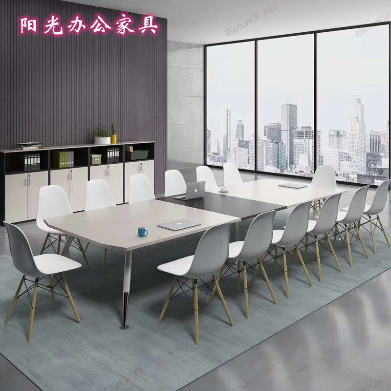 Strip Boutique Conference Table Minimalist Around Color Desk Rectangular Staff Meeting Training Table Reception Desks And Chairs Combination