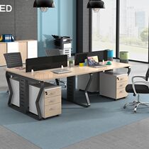 Double computer desk office staff Table 4 people 6 people work table and chair combination staff hospital office staff table