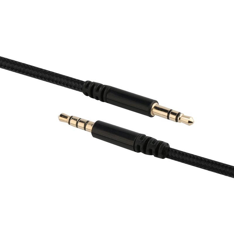 마이크 오디오 케이블이있는 자동차 보조 1.4 미터 자동차 3.5mm 휴대 전화 자동차 스피커 헤드 장착 범용 케이블