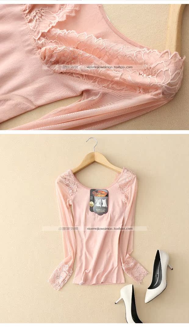Hoa mẫu đơn ren ngực corset V-cổ lưới dài tay bụng corset hàng đầu sưởi ấm cơ thể ấm corset đồ lót xuất khẩu
