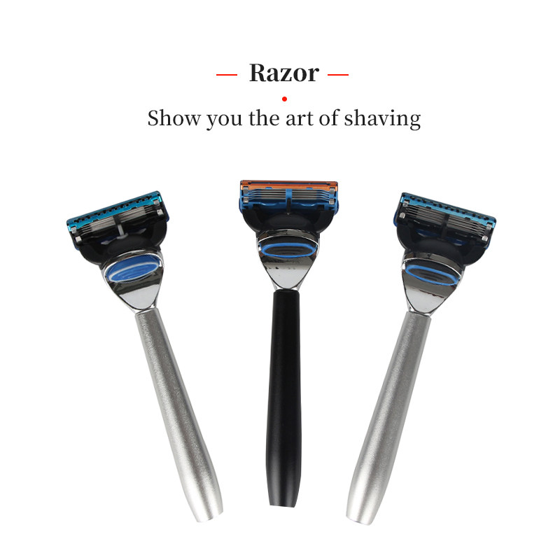 High-end Japanese quality razor metal aviation aluminum razor old-fashioned retro razor five-layer blade head