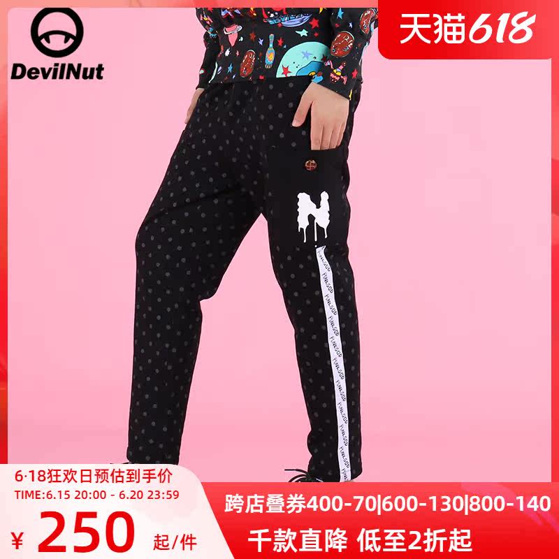 DEVIL NUT Tide Cards Demon Sticker Webbing Ladies Style Casual Pants DN Main ASX