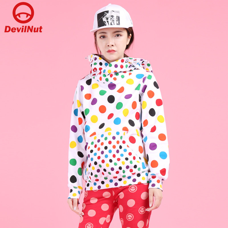 DEVIL NUT Tide Cards Devil long sleeves Head round point camouflages women's weavewear main AFV