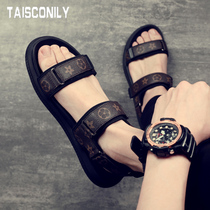 Mens sandals 2022 new summer cool drag non-slip outside wearing sports beach European and American trendy casual beach shoe men