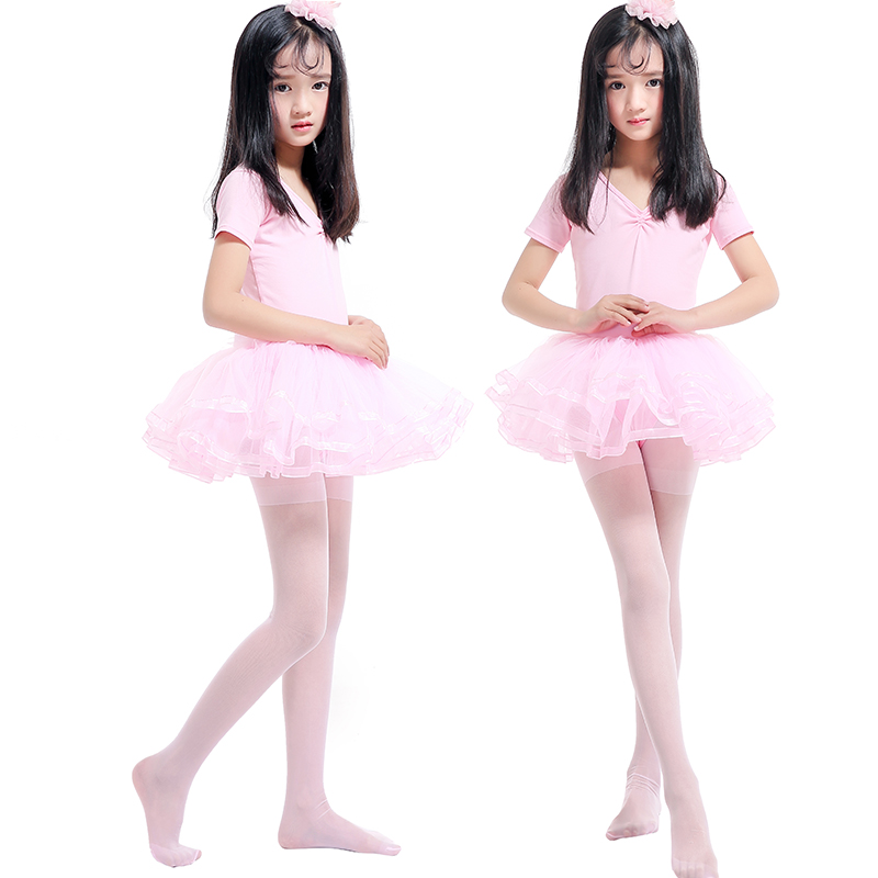 Childrens pantyhose mùa xuân / hè vớ chống móc cô gái vớ dứa nhảy bé mùa hè giả mỏng jumpsuits thịt.