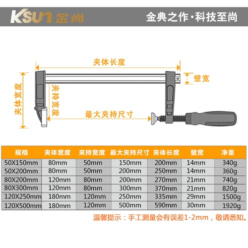 Золотая Федин Фед Платетняя Платнер зажим F -обработка фиксированного зажима зажима рука