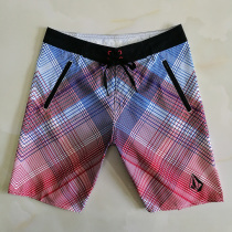 Foreign trade quick-drying beach pants mens large size seaside surf pants hot spring swimming pants five-point pants flower pants