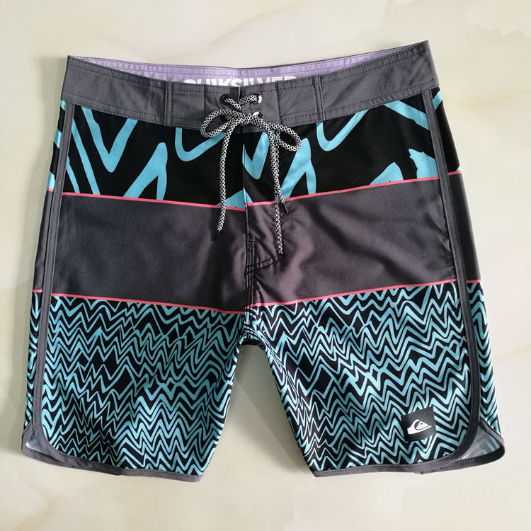 Foreign trade original single men's quick-dry beach pants Large size seaside surf shorts Hot spring swimming pants loose five-point pants