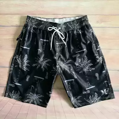 Foreign trade original single beach pants men's quick-drying surfing shorts loose casual sports inner five-point pants can be launched into the water shorts