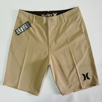 Foreign trade Mens beach pants elastic quick-drying waterproof casual shorts hot spring swimming trunks fitness loose thin five-point pants