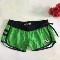 Womens quick-drying slim low-waisted beach pants hot pants seaside leisure loose honeymoon pants hot spring pants flower pants