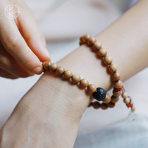 Dalong (Nian Ci) authentic Laoshan sandalwood hand string Laoshan Tan to send girlfriends mother creative gift jewelry bracelet