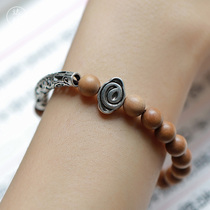 Dalong (Yunqiao) authentic Laoshan sandalwood hand string Laoshan Tan to send girlfriends mother creative gift jewelry bracelet