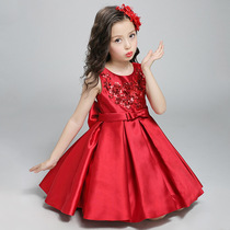 Childrens court dress skirt Elegant small bow flower Vest Princess Dress Girls Dress Manufacturers wholesale