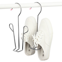 Household hanger Stainless steel window drying shoe rack Outdoor balcony drying shoe artifact sandals shelf slippers hook