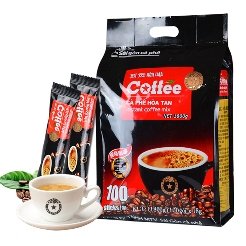 100 strips of Vietnamese imports Saigon instant coffee powder that is soluble coffee