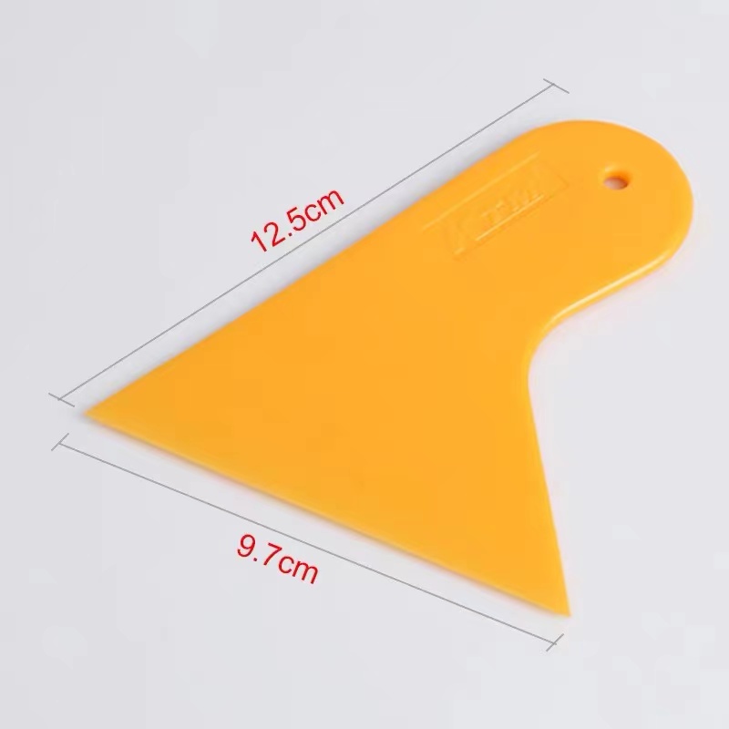 KTM car film tool glass wallpaper film yellow triangle small scraper plastic small scraper color change film