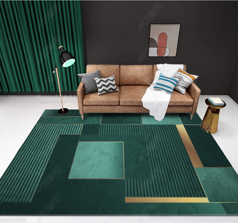 Nordic green carpet living room sofa coffee table carpet room personality custom private custom full summer comfortable floor mat
