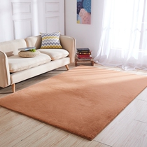 Home Pure Color Thickened Smooth Imitation Rabbit Fur Living Room Tea Table Rug Bedroom Room Children Baby Crawl Mat Custom