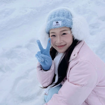 Gloves Northeast Harbin Cold-Proof Gear Blue Women's Winter New Style Fingerless Touchscreen Warm Cute Knitted Gloves