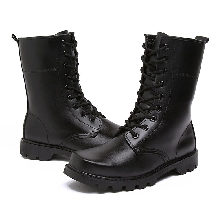 Autumn and winter outdoor combat boots men's combat boots warm wool cotton shoes desert boots land tactical boots Martin boots security shoes
