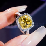 Обручальное кольцо для принцессы, платиновое кольцо с драгоценными камнями, белое золото 18 карат, инкрустировано бриллиантами