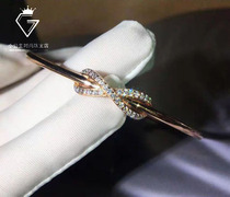 2019 latest 18k platinum mosanstone emulation diamond bracelet bracelet around butterfly knot opening 100 hitch